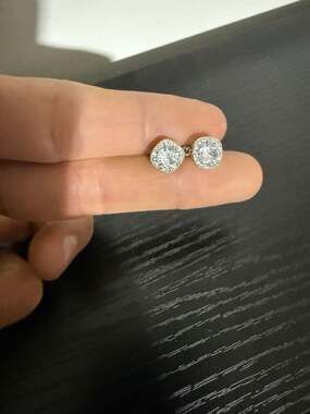 925 sterling silver Express Cushion Cut Cubic Zirconia Halo Stud Earrings